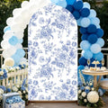 Blue Floral Arch Backdrop Cover, 7.2ft Blue Flower Backdrop Cover in 7.2ft in Blue