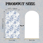 Blue Flower Arch Backdrop Cover 7.2ft Stretch Fabric Cover Fits Arch Backdrop Stand, Stand for Wedding, alternate view 6