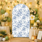 Blue Flower Arch Backdrop Cover Stretch Fabric Cover Fits Arch Backdrop Stand, Stand for Wedding, Birthday, alternate view 5