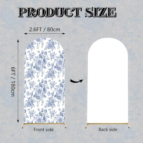Blue Flower Arch Backdrop Cover Stretch Fabric Cover Fits Arch Backdrop Stand, Stand for Wedding, Birthday, alternate view 6