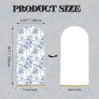 Blue Flower Arch Backdrop Cover Stretch Fabric Cover Fits Arch Backdrop Stand, Stand for Wedding, Birthday, alternate view 6