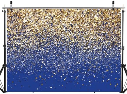 Blue Glitter Backdrop Royal Photo Backdrop for Birthday Party Decoration Graduation Studio Props 12558 (12x10FT), alternate
