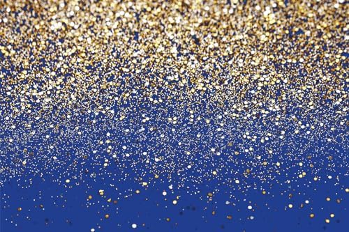 Blue Glitter Backdrop Royal Photo Backdrop for Birthday Party Decoration Graduation Studio Props 12558 (15x10FT)