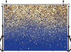 Blue Glitter Backdrop Royal Photo Backdrop for Birthday Party Decoration Graduation Studio Props 12558 (15x10FT), alternate