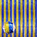 Blue Gold Foil Fringe Backdrop Curtains, 3.3x8.2ft, 3 Pack in 3.3x8.2ft