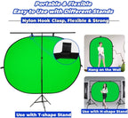 Blue Green Screen Backdrop Double Sided Collapsible Greenscreen Backdrop with Carrying Bag, Portable Pop Up, alternate view 4