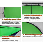 Blue Green Screen Backdrop Double Sided Collapsible Greenscreen Backdrop with Carrying Bag, Portable Pop Up, alternate view 5