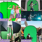 Blue Green Screen Backdrop Double Sided Collapsible Greenscreen Backdrop with Carrying Bag, Portable Pop Up, alternate view 6