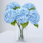 Blue Hydrangea Artificial Flowers, Latex Real Touch
