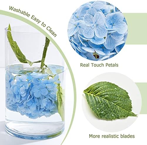 Blue Hydrangea Artificial Flowers, Latex Real Touch, alternate view 5