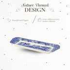 Blue Italian Small Tray - 9 Inch Porcelain Decorative Serving Tray - Shallow Serving Bowl for Salad, Pasta, alternate view 4