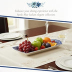 Blue Italian Small Tray - 9 Inch Porcelain Decorative Serving Tray - Shallow Serving Bowl for Salad, Pasta, alternate view 6