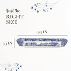 Blue Italian Small Tray - 9 Inch Porcelain Decorative Serving Tray - Shallow Serving Bowl for Salad, Pasta, alternate view 7