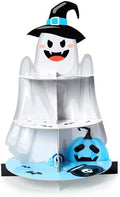 Blue Little Boo Cupcake Stand 3 Tier Dessert Holder Pastry Platter in Blue