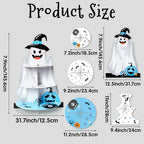 Blue Little Boo Cupcake Stand 3 Tier Dessert Holder Pastry Platter in Blue, alternate view 3