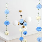 Blue Paper Flower Garland Birthday Baby Shower Decorations, alternate view 3