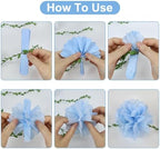 Blue Paper Flower Garland Birthday Baby Shower Decorations, alternate view 4
