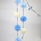 Blue Paper Flower Garland Birthday Baby Shower Decorations, alternate view 5