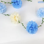 Blue Paper Flower Garland Birthday Baby Shower Decorations, alternate view 6