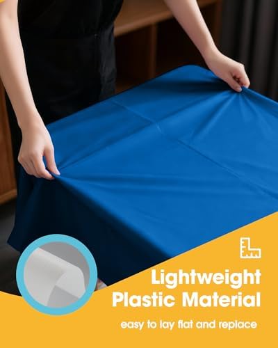 Blue Plastic Table Cloth Disposable, 4 Pack, 54 x 108 in, alternate view 3
