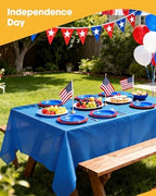 Blue Plastic Table Cloth Disposable, 4 Pack, 54 x 108 in, alternate view 6