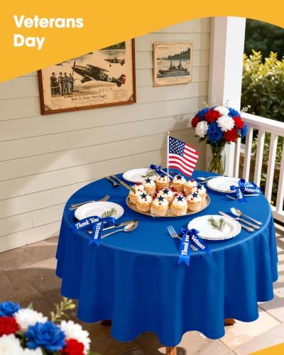 Blue Plastic Table Cloth Disposable, 4 Pack, 84 in, alternate view 3