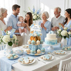 Blue Pumpkin Cupcake Stand 3Tier Dessert Holder Pastry Platter in Blue Pumpkin, alternate view 6