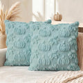 Blue Pumpkin Fall Throw Pillow Covers 18x18 Inch in 18x18 Inch