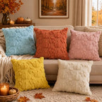 Blue Pumpkin Fall Throw Pillow Covers 18x18 Inch in 18x18 Inch, alternate view 5