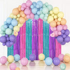 Blue Purple Pink Fringe Backdrop Curtains, 3.3x8.2ft, 3 Pack in 3.3x8.2ft, alternate view 7