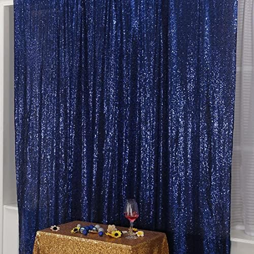 Blue Sequin Backdrop,8FT x 10FT Sequin Photography Backdrop Curtain for Party Decoration, Navy Blue in 8 x 10ft, alternate