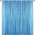 Blue Sequin Backdrop Curtain 10FTx10FT Glitter Blue Background Drapes Sparkle Photography Backdrop for Party