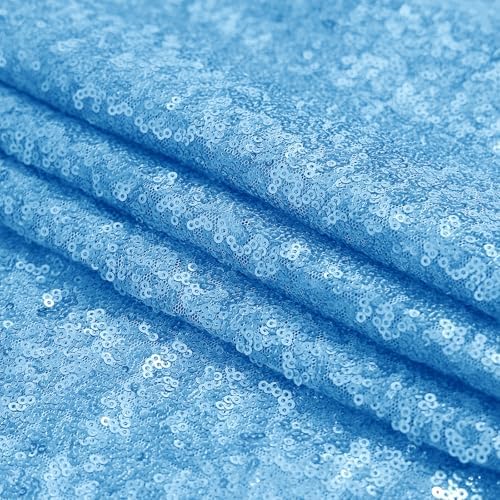 Blue Sequin Backdrop Curtain 4FTx8FT Glitter Blue Background Drapes Sparkle Photography Backdrop for Party, alternate view 7