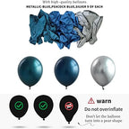 Blue Silver Balloon Column Stand for Indoor Patio Party Decor in 2 Count (Pack of 1) in Blue Silver, alternate view 7