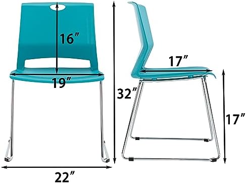 Blue Stacking Chairs-Set of 4, alternate view 3