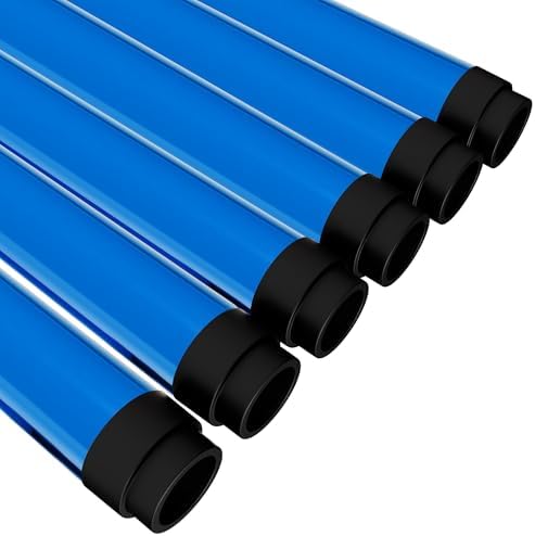 Blue T8 Fluorescent Tube Guard, 4-Ft Safety Sleeve, 6-Pack