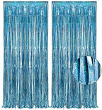 Blue Tinsel Curtain Party Backdrop - Pack of 2
