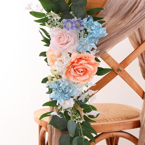 Blue&White Artificial Flowers Combo Box Set for Wedding Bouquets Home Decor in Blue&white, alternate view 5