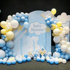Blue Yellow White Balloon Garland Arch Kit, 155Pcs Latex Balloons Different Size 18 12 10 5 inch for Birthday, alternate view