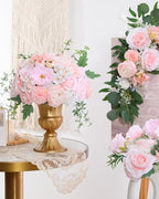 Blush Pink Artificial Flowers Combo for Wedding & Home Decor in Athens Blush Pink, alternate view 5