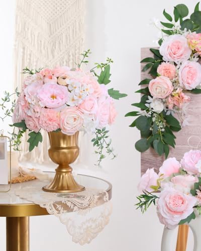 Blush Pink Artificial Flowers Combo for Wedding & Home Decor in Athens Blush Pink, alternate view 5