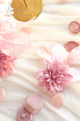Blush Pink Artificial Flowers Fake Roses Peonies Dahlias and Greenery Combo Box Set for DIY Wedding Bouquets, alternate view