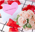 Blush Pink Rose 50pcs Real Looking Artificial Flowers w/Stem in Blush Pink, alternate view 6