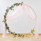Blush Pink Wedding Arch Draping Fabric 28" x19FT Sheer Curtain Drapes in 28" width x 19Ft length(2 Panels) in, alternate view