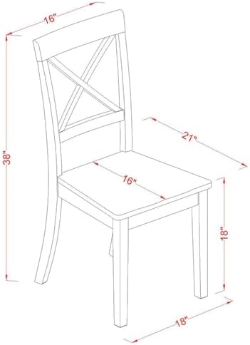 BOC-CAP-LC Boston Dining Chairs - Faux Leather Upholstered Solid Wood Chairs, Set of 2, Cappuccino in Boc-cap-lc, alternate