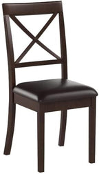 BOC-CAP-LC Boston Dining Chairs - Faux Leather Upholstered Solid Wood Chairs, Set of 2, Cappuccino in Boc-cap-lc, alternate