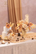 Boho Artificial Flowers Box Combo Nude Wedding Decor in Nude Color & Pale Coffee, alternate view 6