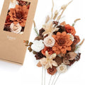 Boho Artificial Flowers Greenery Deluxe Combo, Burnt Orange in Beg-boho & Rust