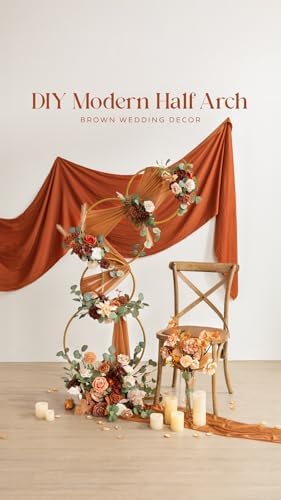 Boho Artificial Flowers Greenery Deluxe Combo, Burnt Orange in Beg-boho & Rust, alternate view 4