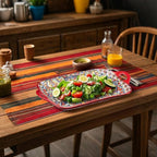 Boho Ceramic Serving Platters with Handles Set of 4, 12Inch Large Serving Dishes for Entertaining, Colorful Cute, alternate